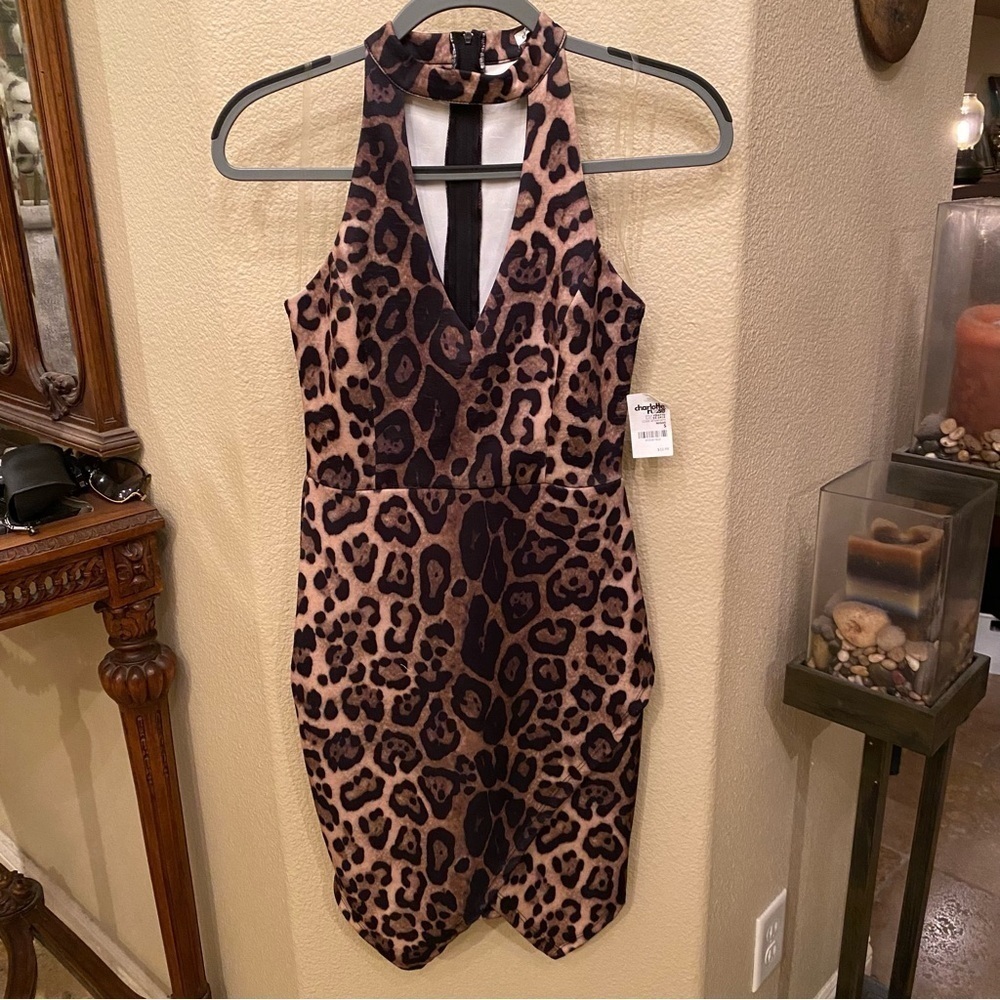 Nwt~Charlotte Russe Women Leopard Print Sleeveless Party Dress Size Small